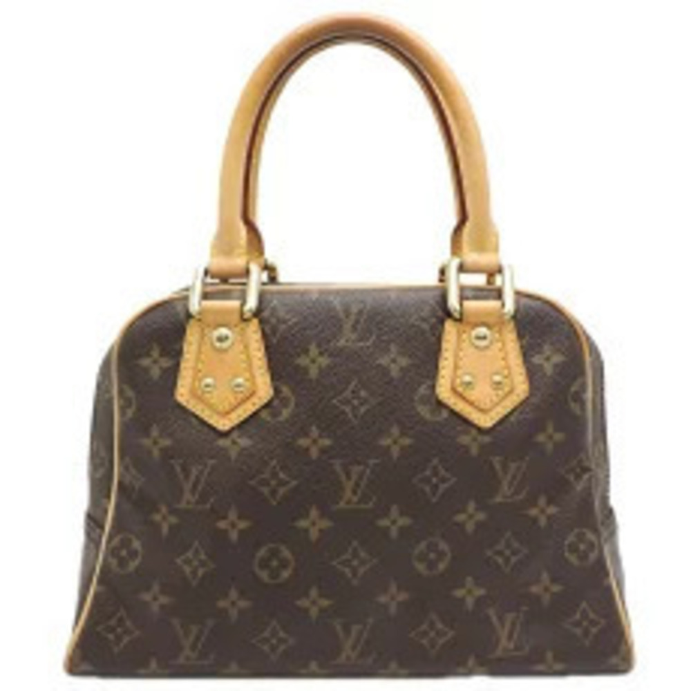 Louis Vuitton Brown Manhattan Handbag Monogram Brown